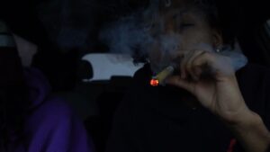 Hot boxing in the car